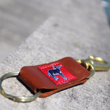 Leather and Brass Key Fob